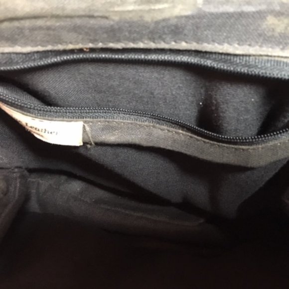 Leather w/ Leopard Safari Embossed Dyed Shantiniketan Stand Up Handbag - Picture 11 of 14